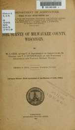 Soil survey of Milwaukee County, Wisconsin_cover