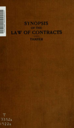 A synopsis of the law of contract_cover