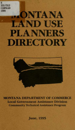 Montana land use planners directory 1995_cover