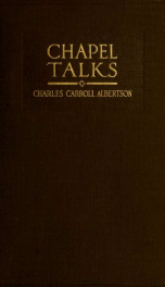 Chapel talks : a collection of sermons to college students_cover