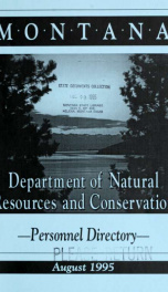 Department of Natural Resources and Conservation personnel directory 1995_cover