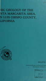 Basic geology of the Santa Margarita area, San Luis Obispo County, California no.199_cover