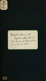 Speech of the Hon. Glenni W. Scofield, of Pennsylvania, on the bill of H. Winter Davis : to guarantee to certain states whose governments are usurped or overthrown, a republican form of government_cover