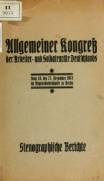 Stenographische berichte. Herausgeber und verleger: Zentralrat der Sozialistischen republic Deutschlands, Berlin, Herrenhaus_cover