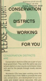 Montana conservation districts working for you 198-?_cover