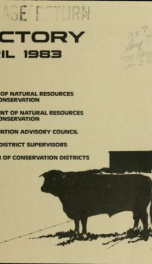 Directory, Montana Board of Natural Resources and Conservation, Montana Department of Natural Resources and Conservation, Resource Conservation Advisory Council, Conservation District Supervisors, Montana Association of Conservation Districts 1983_cover