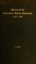 History of Connecticut Baptist State Convention, 1823-1907_cover