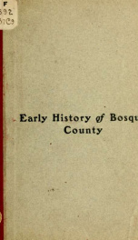 Sketch of the early history of Bosque County_cover