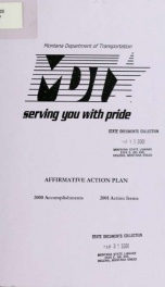 Affirmative action plan 2001_cover