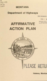 Affirmative action plan 1988_cover