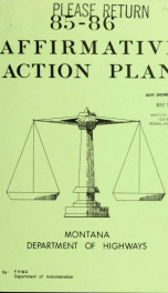 Affirmative action plan 1985-86_cover