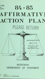 Affirmative action plan 1984-85_cover