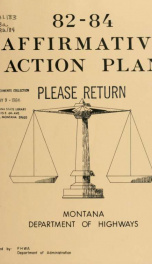 Affirmative action plan 1982-84_cover