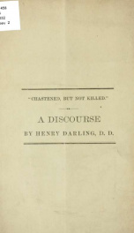 Chastened but not killed : a discourse delivered on the day of the national fast, August 4th, 1864, in the Fourth Presbyterian Church, Albany 2_cover