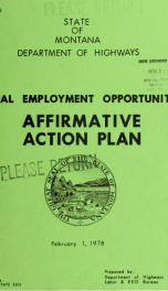 Affirmative action plan 1978_cover
