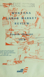 Montana labor market review 1978 4TH QTR_cover