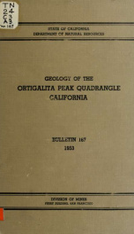 Geology of the Ortigalita Peak quadrangle, California no.167_cover