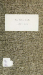 Hon. Walter Lowrie_cover