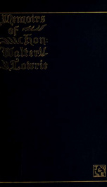 Memoirs of the Hon. Walter Lowrie_cover