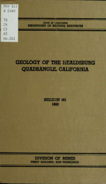 Geology of the Healdsburg quadrangle, California no.161_cover