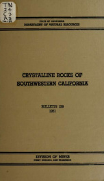 Crystalline rocks of southwestern California no.159_cover