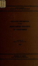 Geologic description of the managanese deposits of California no.152_cover