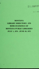 Montana library directory, with statistics of Montana public libraries 1976_cover