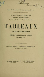 Tableaux anciens & modernes_cover