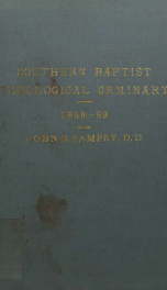 Southern Baptist Theological Seminary. The first thirty years. 1859-1889_cover