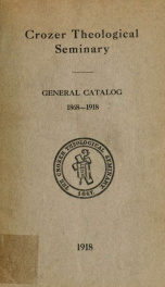 General catalog of the Crozer Theological Seminary_cover