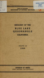 Geology of the Blue Lake quadrangle, California no.148_cover