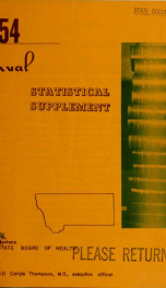 Annual statistical supplement - Montana State Board of Health 1954_cover