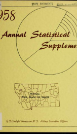 Annual statistical supplement - Montana State Board of Health 1958_cover