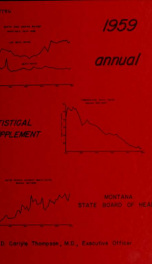 Annual statistical supplement - Montana State Board of Health 1959_cover