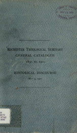 General catalogue 1850 to 1900; together with the Historical discourse delivered as a part of the semi-centennial exercises, May the ninth, 1900_cover