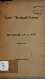 Historical catalogue, 1816-1901_cover