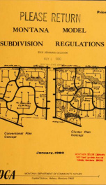Montana model subdivision regulations 1980 JAN_cover