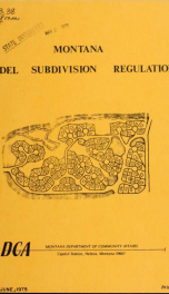 Montana model subdivision regulations 1975 JUN_cover