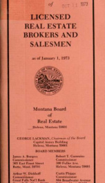 Montana directory of licensed real estate brokers and salesmen as of .._cover