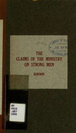 The claims of the ministry on strong men_cover