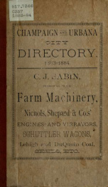 Johnson's Urbana-Champaign, Illinois city directory 1883-84_cover