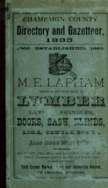 Champaign County directory 1885_cover