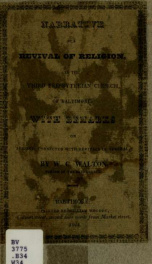 Narrative of a revival of religion in the Third Presbyterian church of Baltimore : with remarks on subjects connected with revivals in general_cover