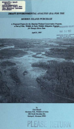 Draft environmental analysis (ea) for the Morris Island purchase 1997_cover