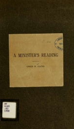 A minister's reading_cover