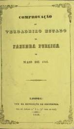 Comprovação do verdadeiro estado da fazenda publica em Maio de 1846_cover
