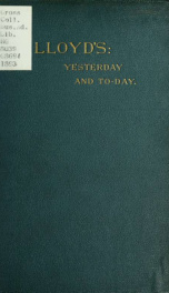 Lloyd's yesterday and to-day_cover