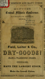 Minutes of the ... annual session of the Central Illinois Conference of the Methodist Episcopal Church 14 (1869)_cover