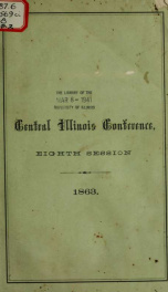 Minutes of the ... annual session of the Central Illinois Conference of the Methodist Episcopal Church 8 (1863)_cover