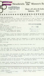 Newsbriefs from the Women's Bureau January - December 1979_cover